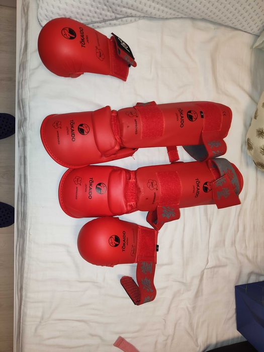 Set mănuși tibiere și botoși karate Tokaido copii marimea S