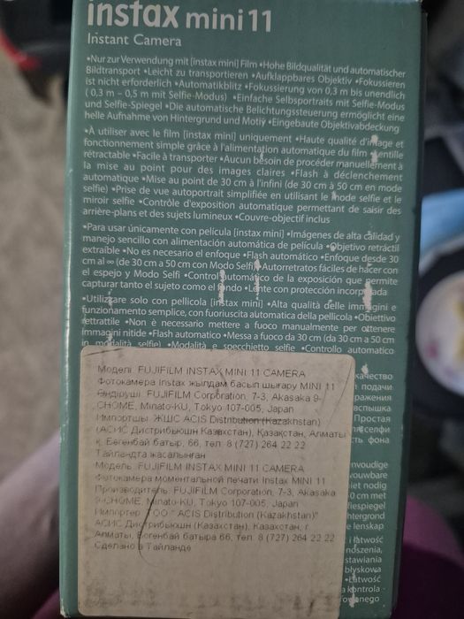 Фотоаппарат instax mini 11 новый
