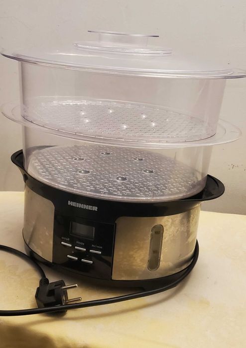 Aparat de gatit cu aburi Heinner - 2 recipiente