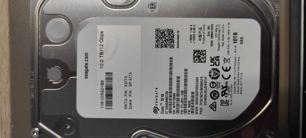 NOU! Hard disk Seagate EXOS 7E10 - 10TB - 2buc