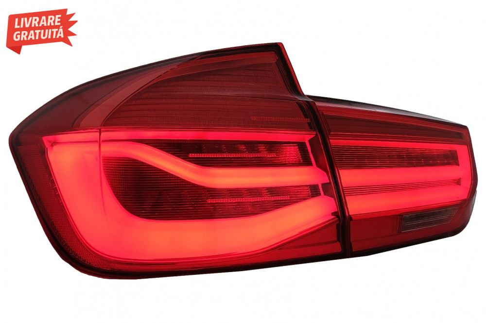Stopuri LED BMW Seria 3 F30 (2011-2019) Rosu Clar LCI Design cu Semnal
