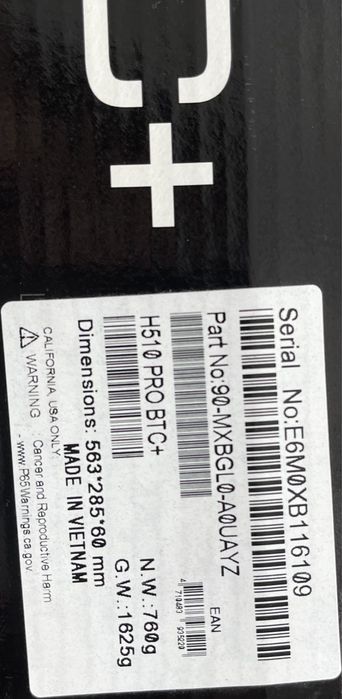 Материнская плата ASRock H510 PRO BTC+