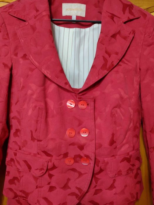 Уникален Костюм на "КENSOL"- САКО двуредово + ПОЛА ! НОВ! №46