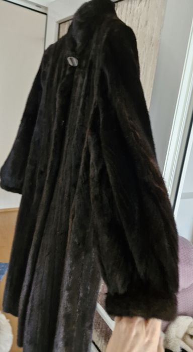 Palton din blana naturala reversibil, M