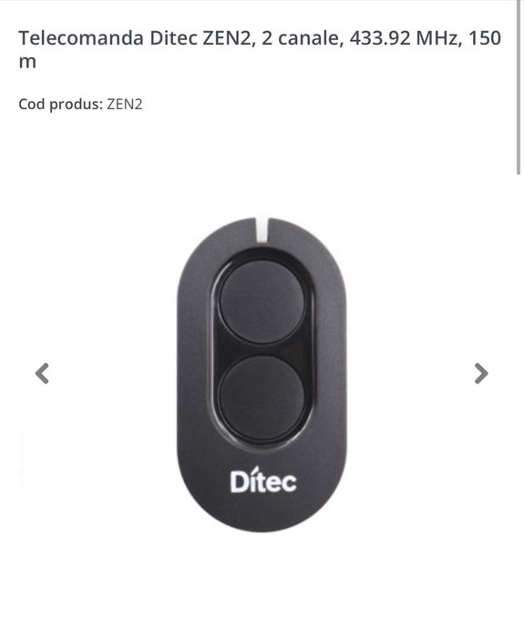 Telecomanda Ditec noua, nefolosita