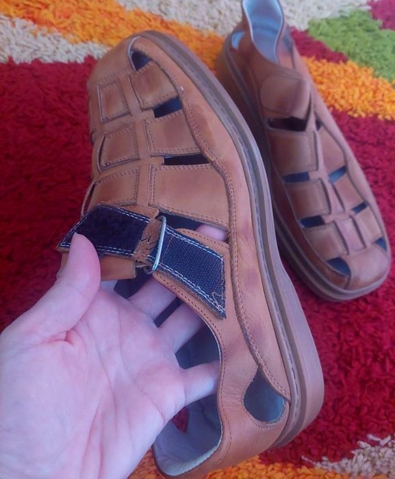 Sandale piele naturală, mărime 43 ![29 cm].Vezi poze.