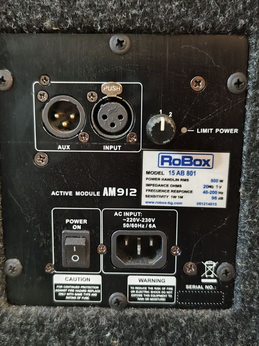 RoBox Model 15 AB 801 Поръчкови, Активни басьорки, Бас