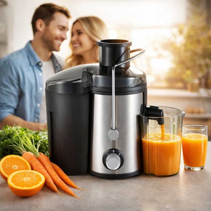 Сокоизстисквачка Muhler MJ-600S, Корпус и цедка  неръждаема стомана