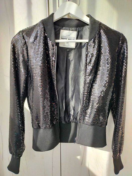 Geacă bomber paiete elastică