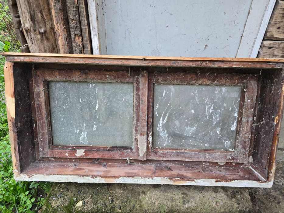 6 Дървени рамки със стакло тип прозореци Дървени прозорци с касите