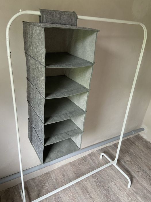 наполная вешалка IKEA мулиг + органайзер для хранения вещей