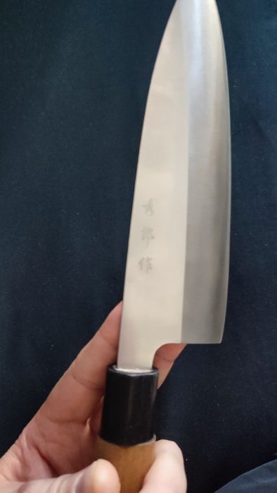 Cuțit DEBA lungime lamă 19cm, grosime lamă 5 MM, lungime cuțit 32cm mâner Magnolie. Predare în Iași.