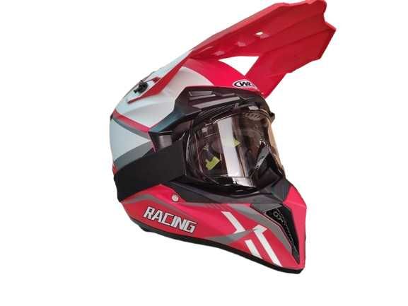 Каска Крос/Атв/Мотор с Очила  4-ри цвята