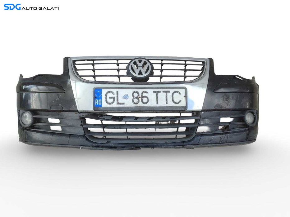 Bara Spoiler Fata Completa cu Grila Emblema si Spalatoare Far Faruri Volkswagen Touran 1T2 2006 - 2010 Culoare LC9X Cod 1T0807221DL [LN0252]