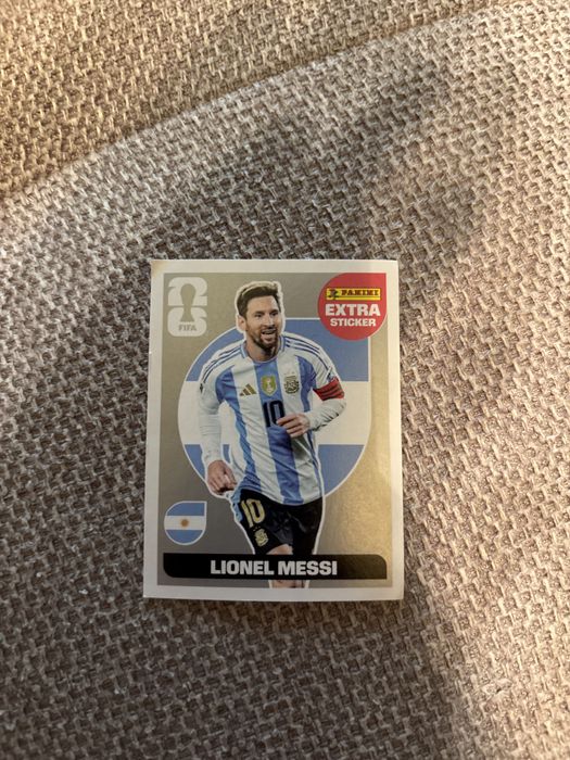 Vand extra sticker silver Lionel Messi