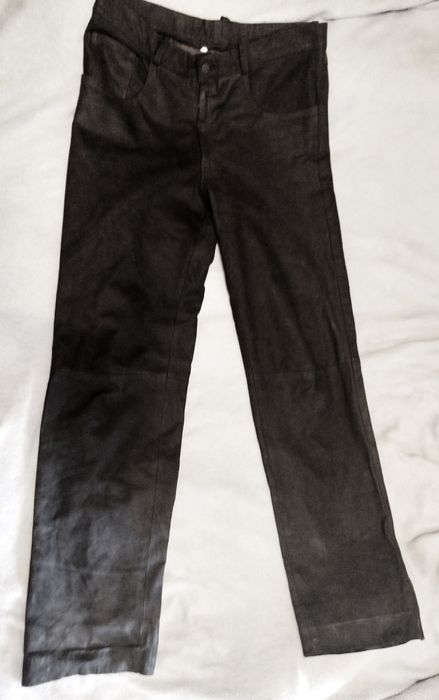 Pantaloni piele naturala barbati