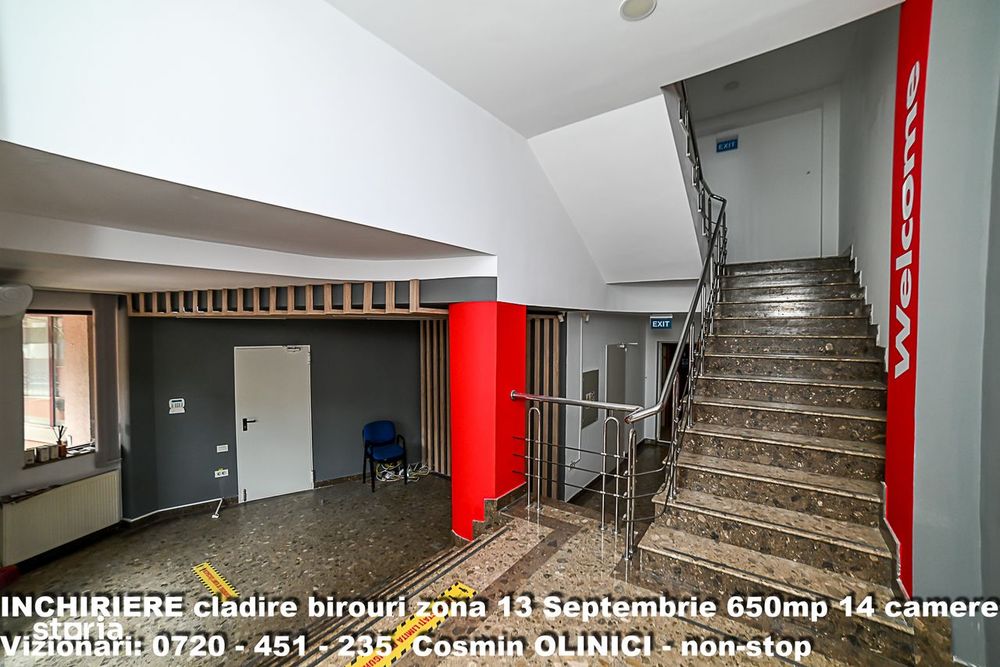 Spatii birouri de inchiriat zona 13 Septembrie I S+P+3 I 650 util