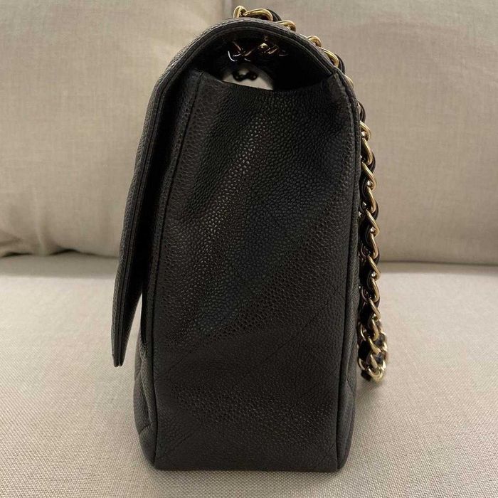 Geantă Chanel din Piele Neagră, Poseta Chanel din Piele Granulată