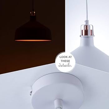 Lampă suspendată / Candelabru Paco Home „JAMES” (Alb & Cupru) – NOU
