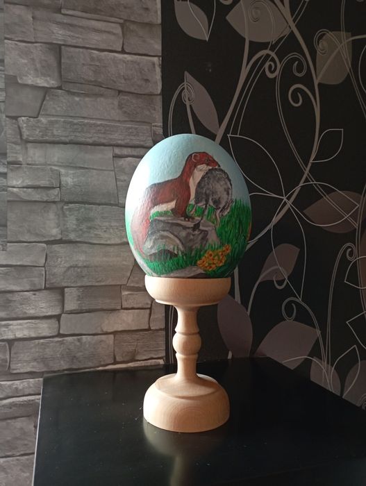 Ръчно рисувано щраусово яйце