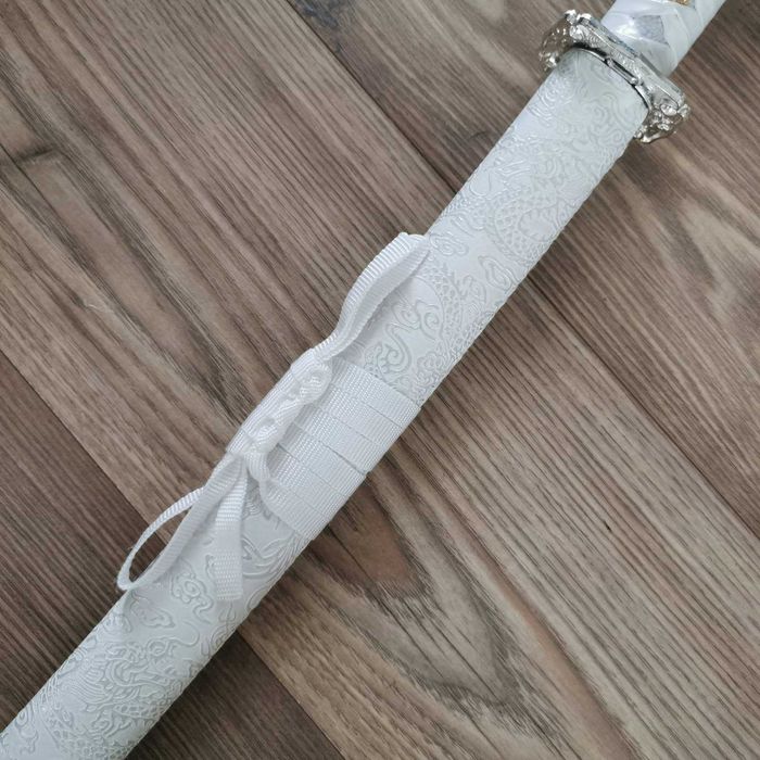 Меч Катана Бял Дракон / White Dragon високо въглеродна стомана Katana