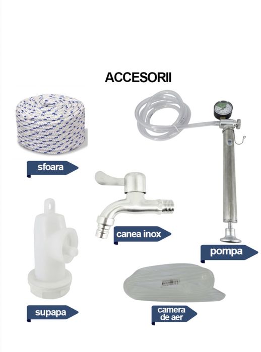 Butoi inox alimentar 30 60 100, 180, 200, 300, 350 540 1000 litri