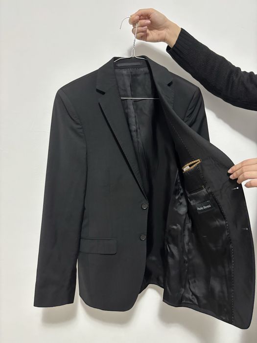 Costum negru | Paolo Rossi | 44 Slim fit | 100% lână