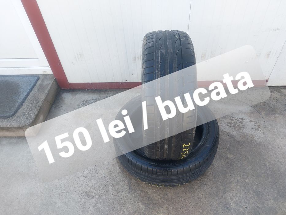 150 lei bucata! Doua anvelope de vara 225 45 r18 Bridgestone! 7 mm