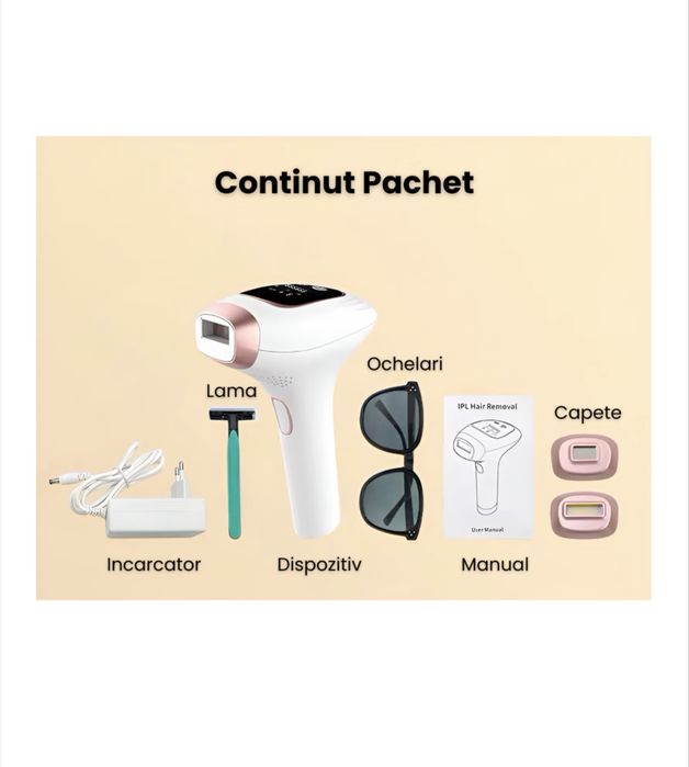 Epilator IPL Multifunctional, 9 Niveluri