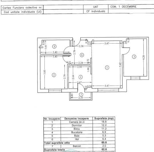 3 camere - X-Residence 1 Decembrie - 63mp - etaj 1 - prima inchiriere