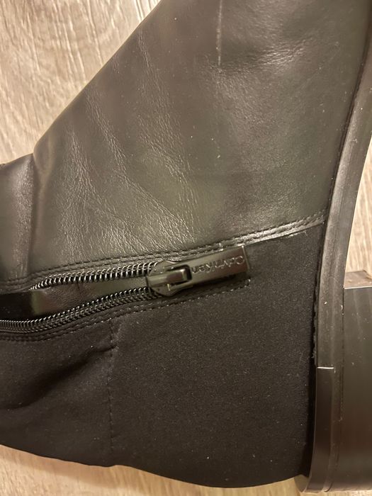 Дамски кожени ботуши над коляното Calvin Klein от смесена медия