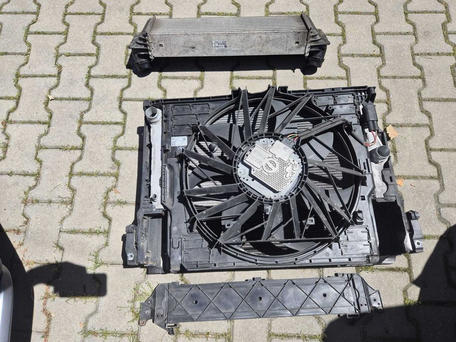 Electroventilator GMW ventilator BMW F10 F11 F01 F12 furtun turbo admisie BMW F10 B47 radiatoare radiator apa racire clima AC BMW F10 F11  F07 F01 B47