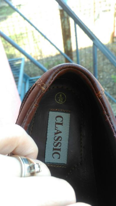 Pantofi piele maro din piele naturala