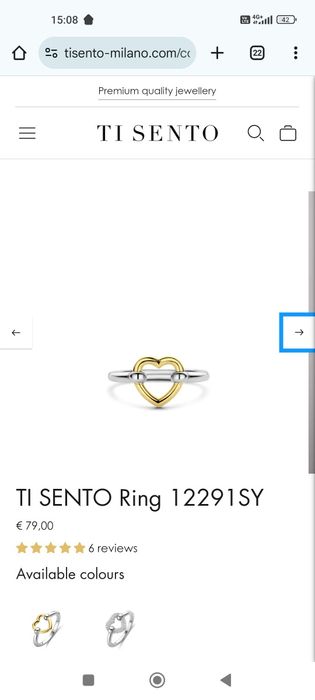 Ti sento сребърен комплект пръстен и гривна