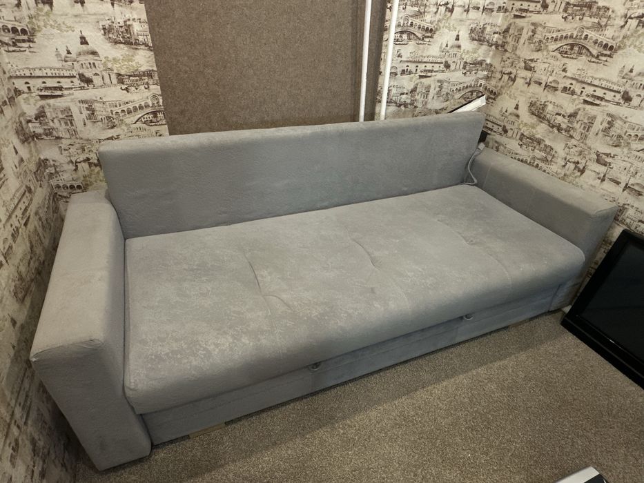 Диван книжка серый