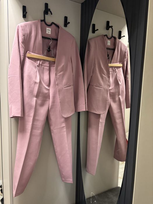 Нов, сако и панталон, Sinsay XXS, пепел от рози