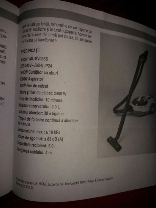 Aspirator multifunctional cu aburi AML ML-SV093S!