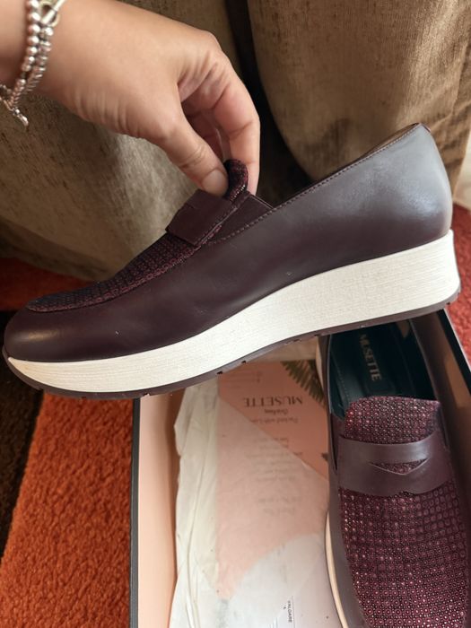 Pntofi Musette piele bordo