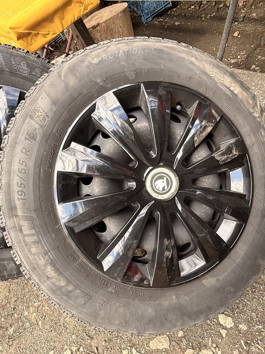 Roti (jante + anvelope iarna + capace) 195/65/15 - 5x112