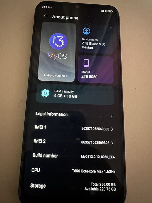 Schimb ZTE  128gb 8 Gb ram