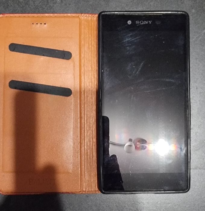 Кейс за Sony Z5 premium, естествена кожа