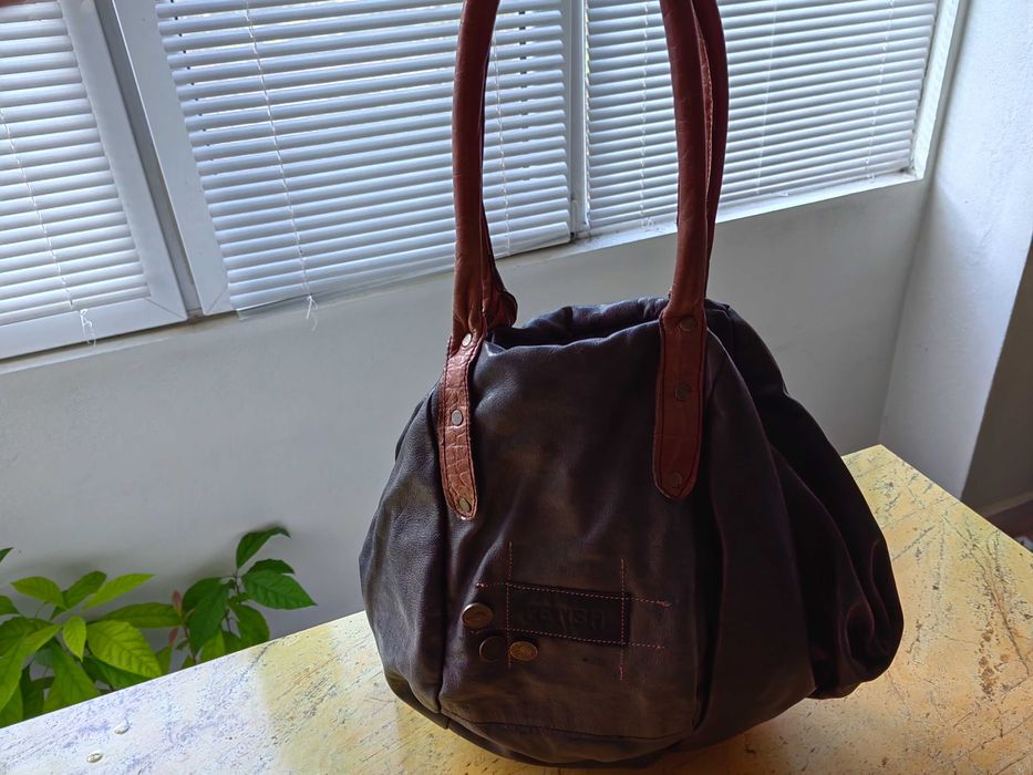 5 бр. Дамски кожени чанти естествени