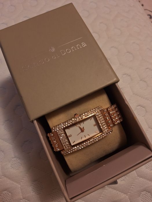 Ceas Gold Senso Di Dona cu pietricele Nou