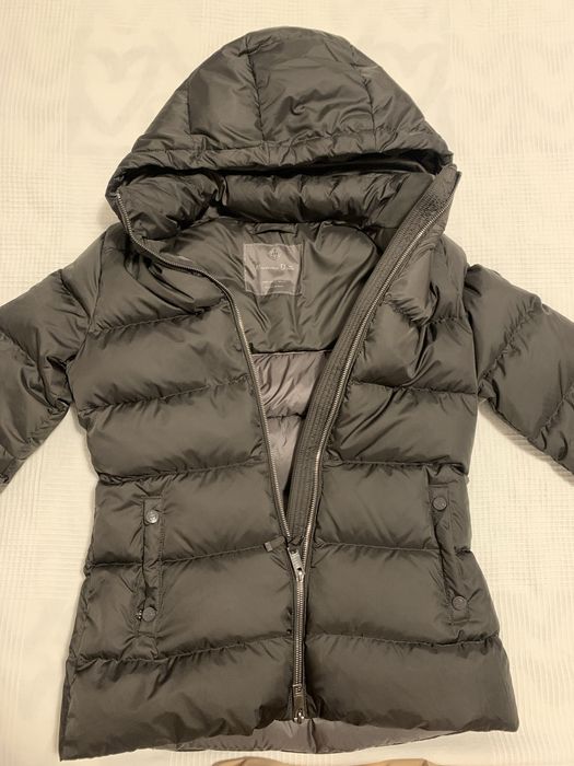 Geaca matlasata 100%puf Massimo Dutti gri-Marimea S