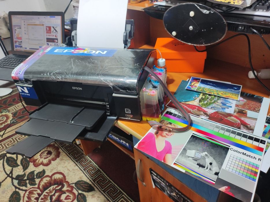 EPSON 6 ta rangli PROFESIONAL HD FOTO PRINT zaprafka tola ishga tayyor