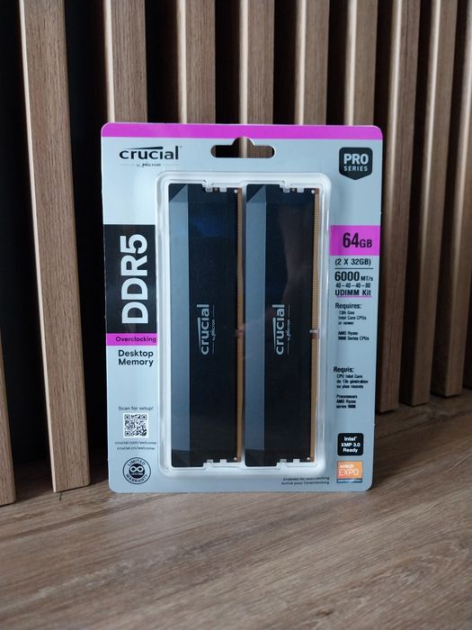 Memorii RAM Crucial Pro kit 64GB, DDR5 6000MHZ