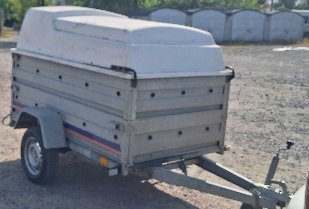 Remorca zincata auto 750 Kg- basculabila - 2sectoare & capac din fibra