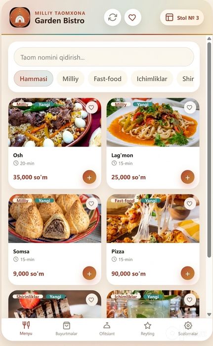 Restoran va Cafe lar uchun aqlli boshqaruv tizimi & QR Menu