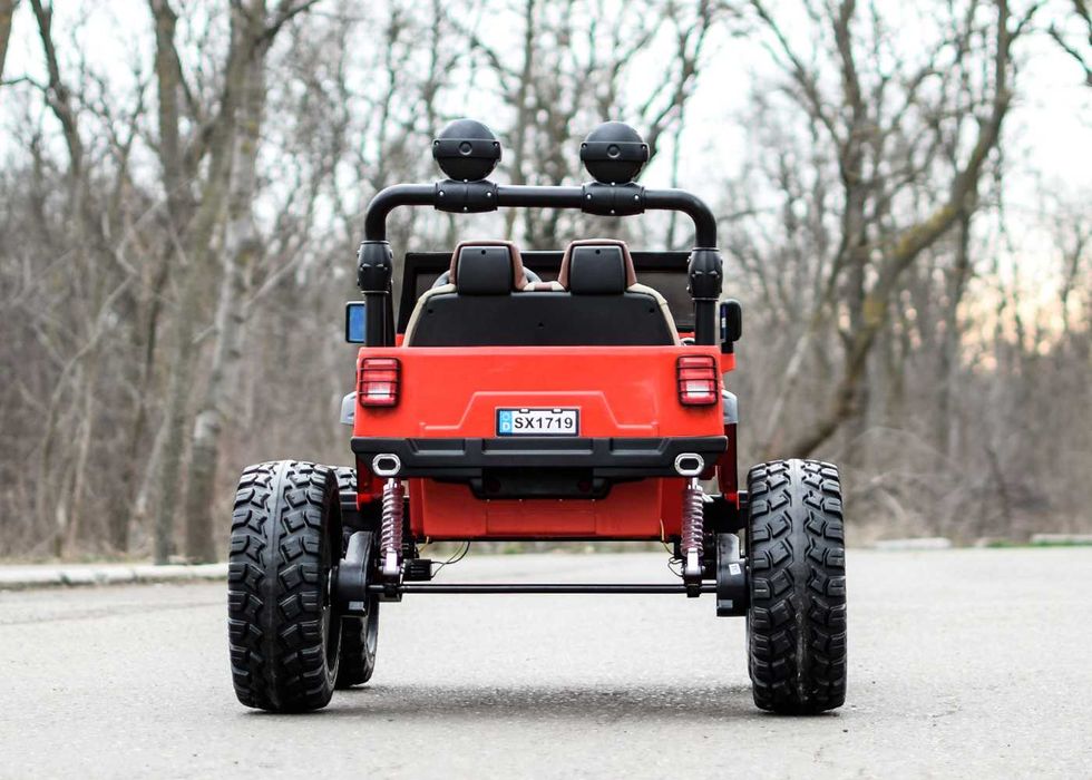 Акумулаторен Двуместен джип JEEP 4X4 12v14Ah батерия,MP4 плейър