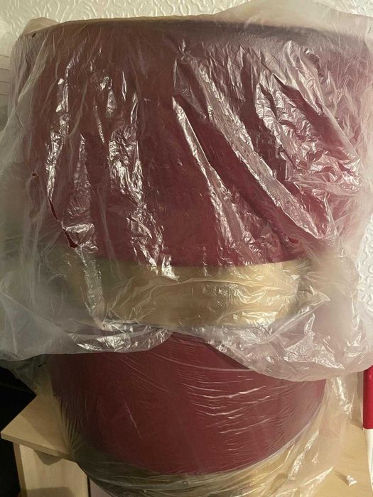 Taburet rosu / bordo / bordeaux auriu